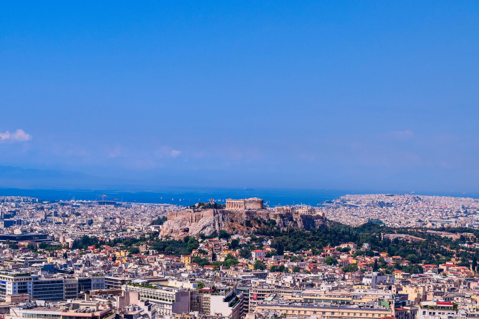 View of the Acropolis from Mount Lycabettus